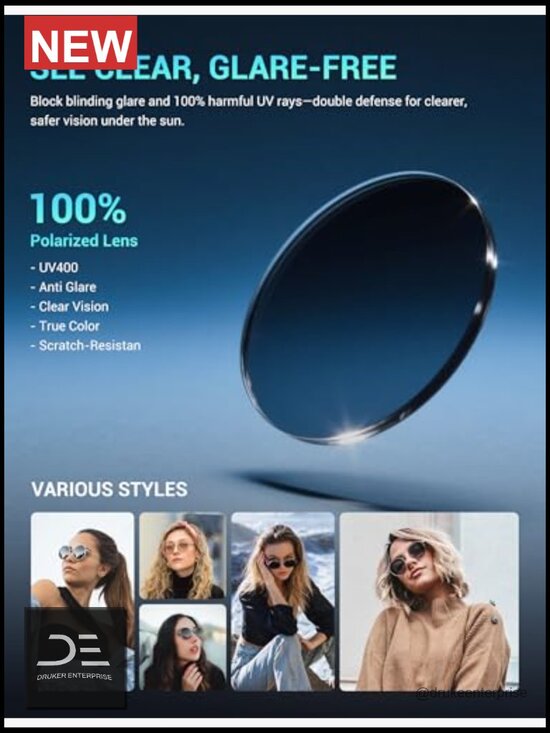 Classic Square Frame Polarized Sunglasses UV Protection Unisex Wrap Around main image 4